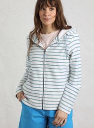 Weird Fish Striped Full Zip Hoodie