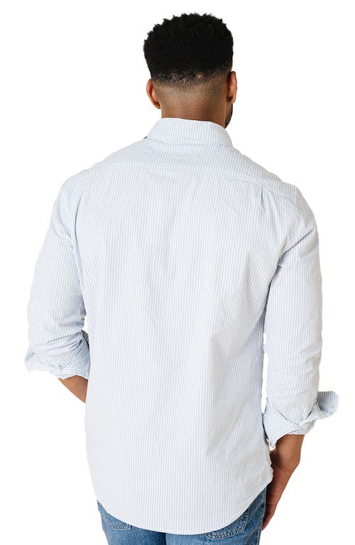 Hope & Henry Organic Stretch Poplin Shirt In Blue