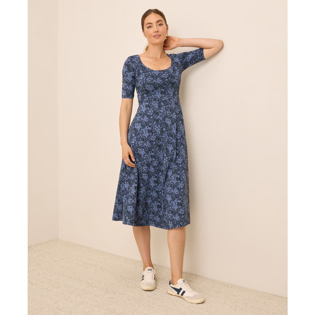 Pact Fit & Flare Signature Scoop Dress In Gray