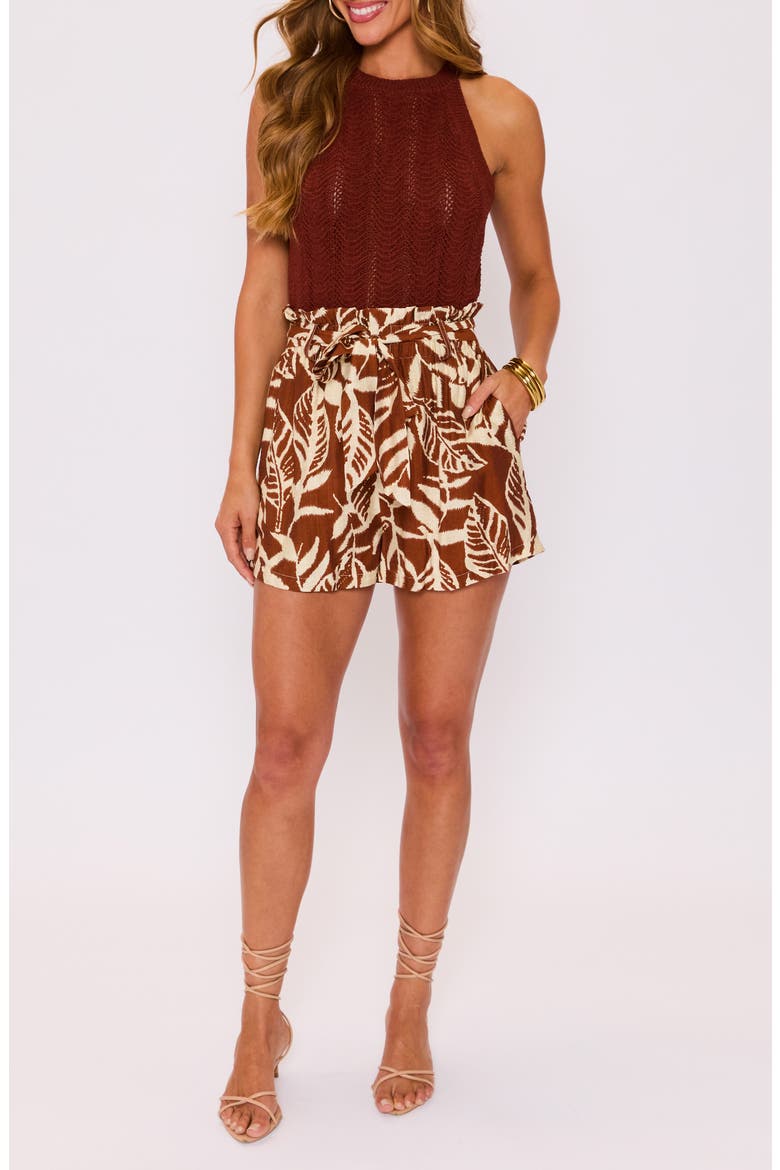 Daybreak Printed Pocket Shorts, Alternate, color, DARK BROWN