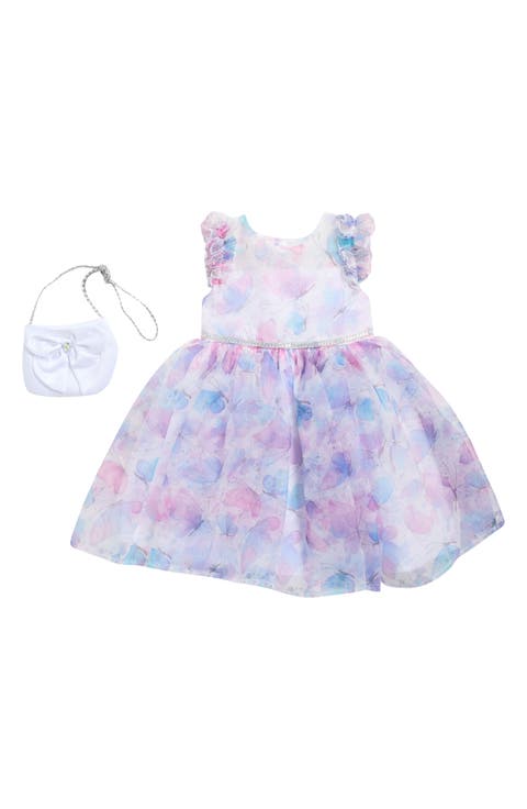 Kids' Ruffle Butterfly Dress & Crossbody Bag Set (Toddler & Little Kid)