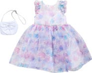 BLUEBERI boulevard Kids' Ruffle Butterfly Dress & Crossbody Bag Set