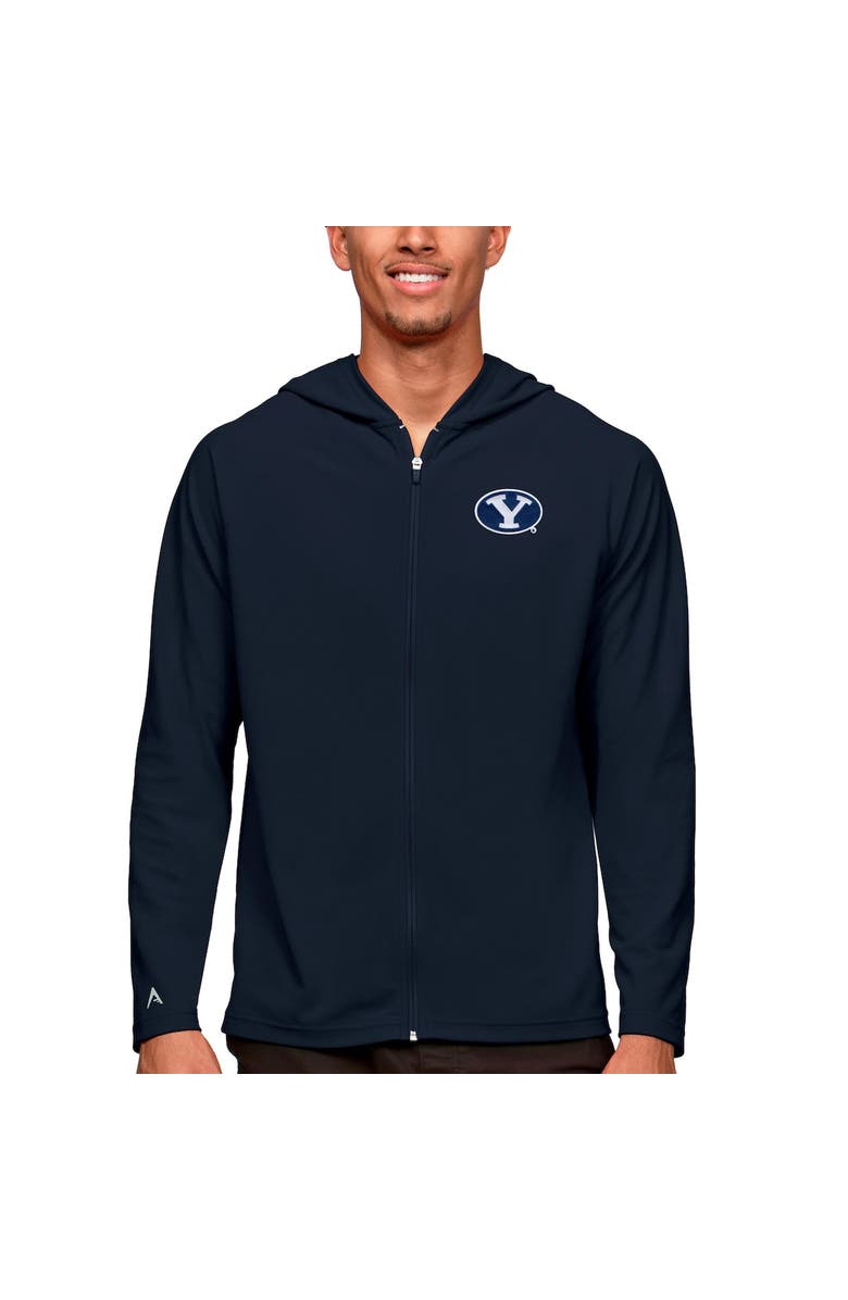 ANTIGUA Men's Antigua Navy BYU Cougars Legacy Full-Zip Hoodie, Alternate, color, 
