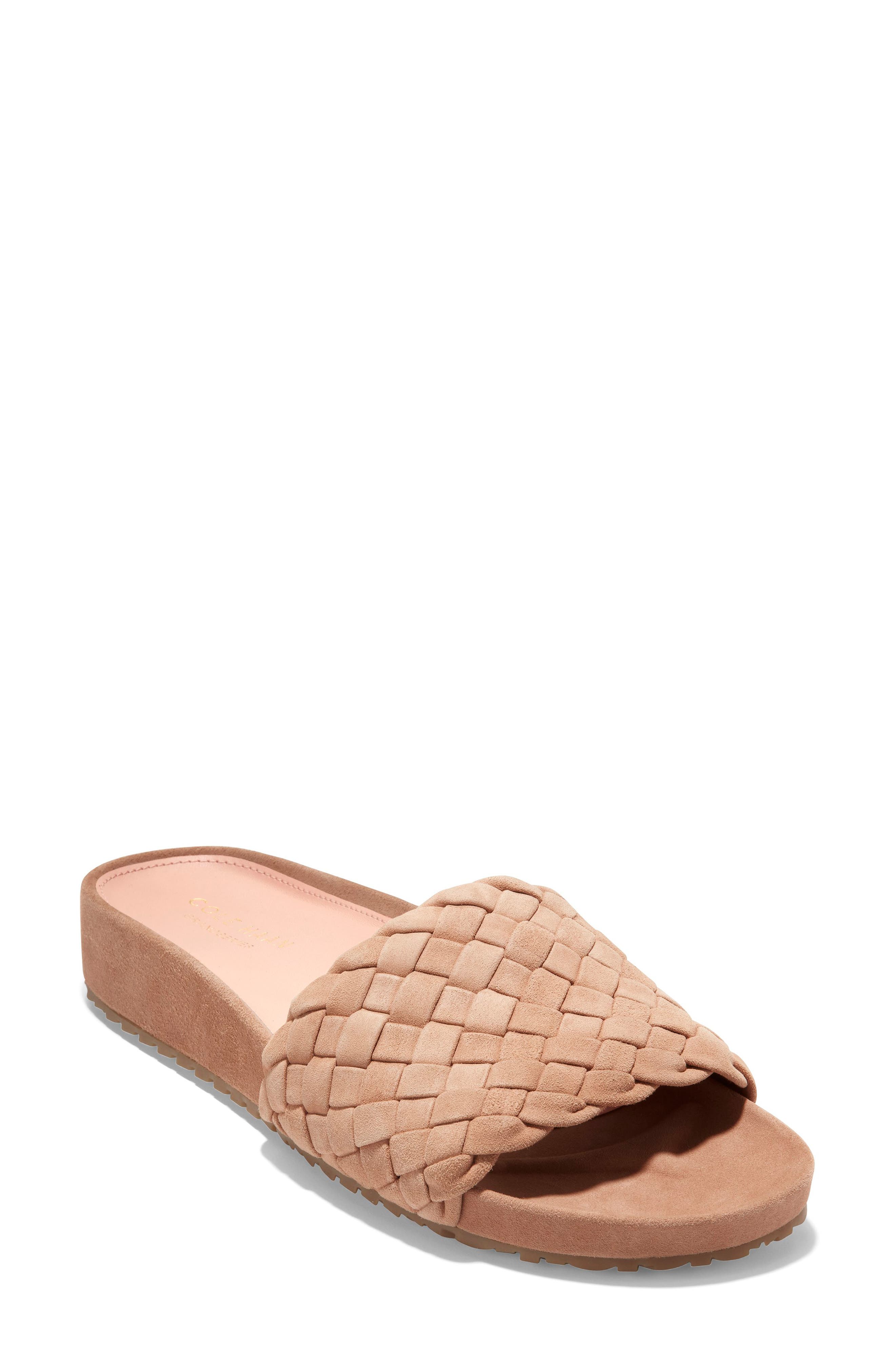 Mojave Slide Sandal, Main, color, BLUSH TAN SDE