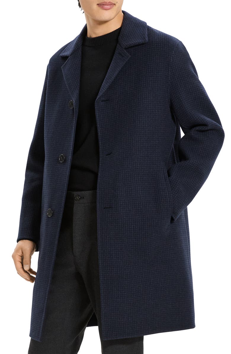 Theory Double Face Wool & Cashmere Topcoat, Alternate, color, Baltic Multi - Zci