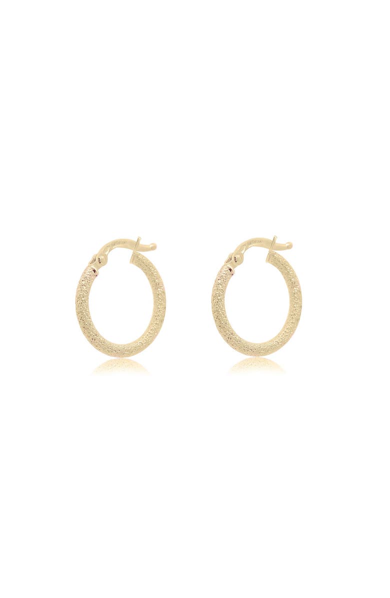 The Lovery Fine Jewelry Mini Mesh Gold Hoop Earrings, Alternate, color, Yellow Gold