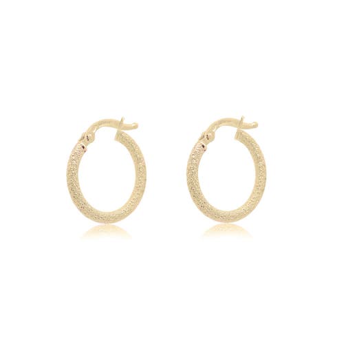 The Lovery Fine Jewelry Mini Mesh Gold Hoop Earrings In Gold