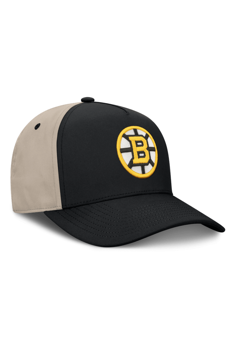 Men's Fanatics Black/Tan Boston Bruins 2026 Stanley Cup Playoffs Locker Room Adjustable Hat, Alternate, color, Black