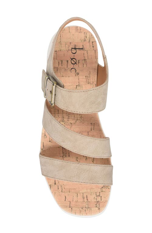 B O C By Børn Meadows Slingback Sandal In Taupe Nubuck