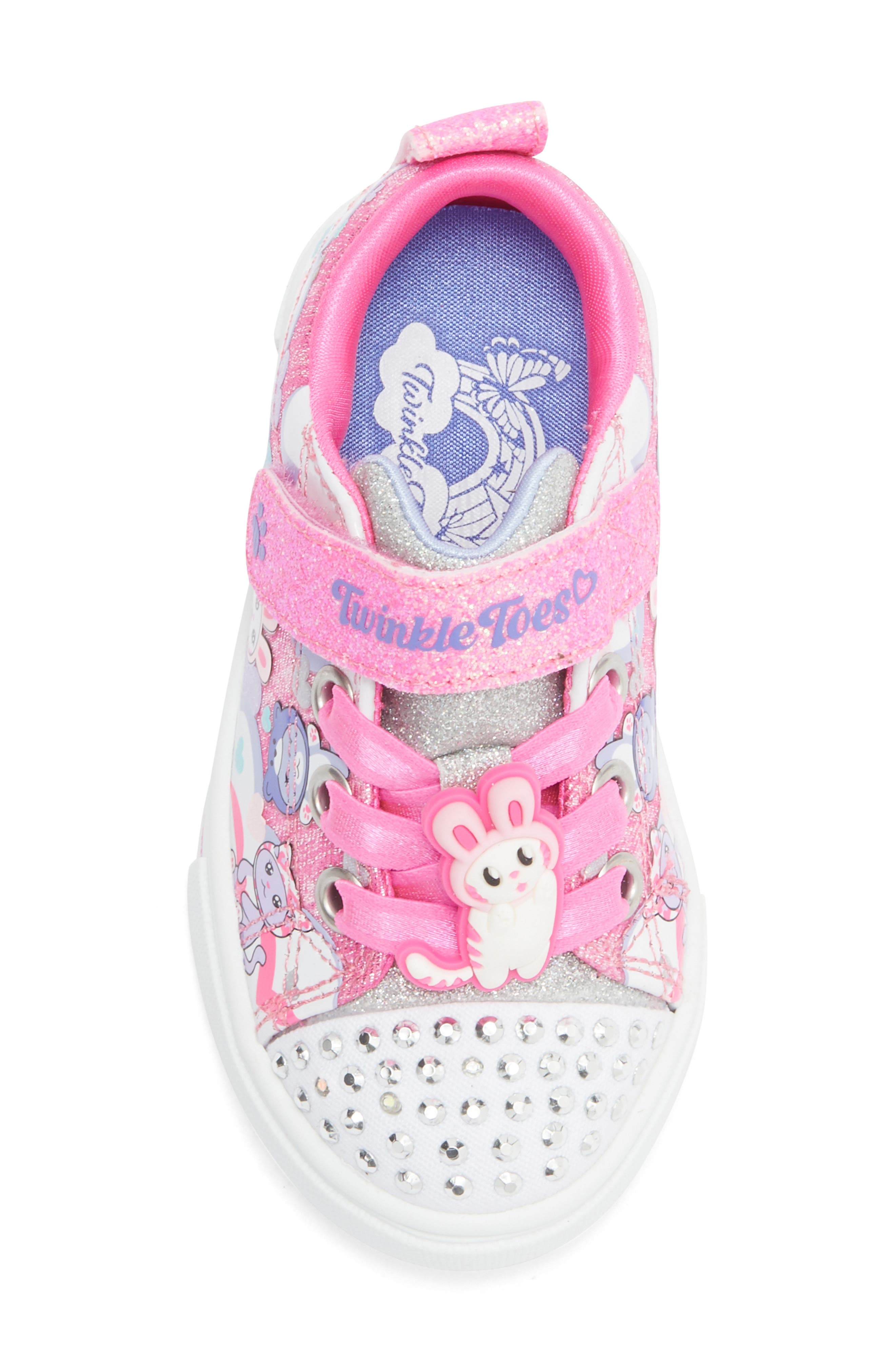 SKECHERS Kids' Twinkle Sparks Kittyverse Light-Up Sneaker, Alternate, color, Pink Multi