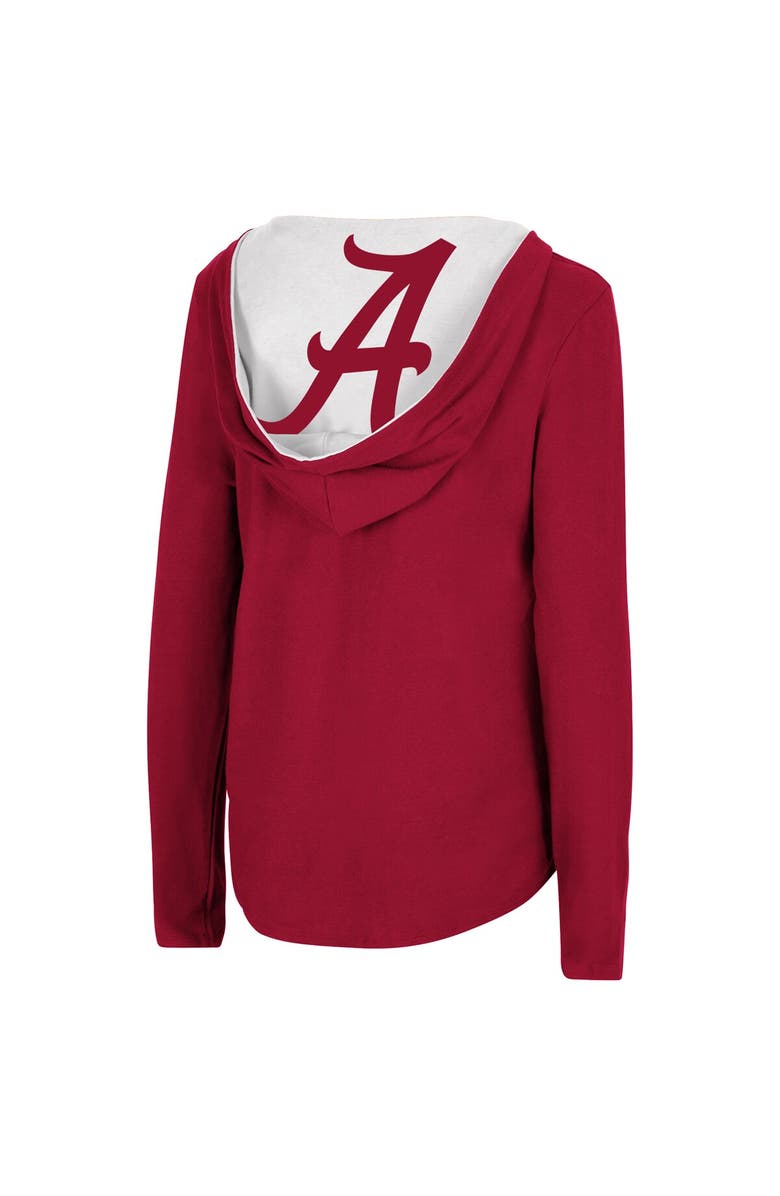 COLOSSEUM Women's Colosseum Crimson Alabama Crimson Tide Catalina Hoodie Long Sleeve T-Shirt, Alternate, color, Crimson