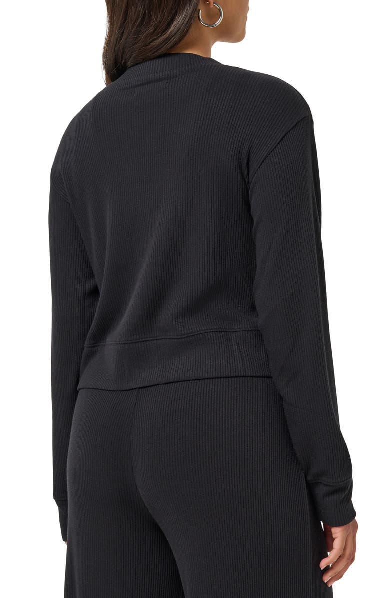 TravisMathew Evening Retreat Rib Cardigan, Alternate, color, Black