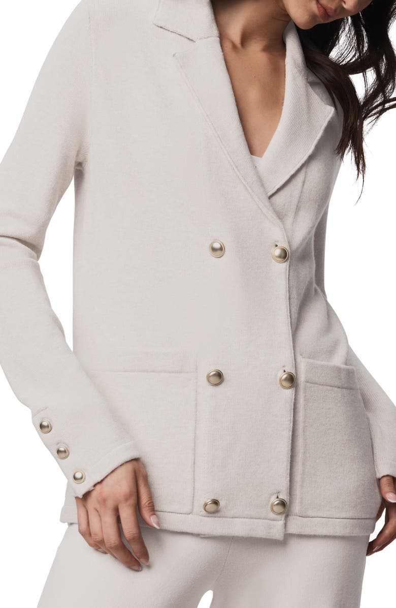 Splendid Hannah Double Breasted Sweater Blazer, Alternate, color, Pale Oak Heather