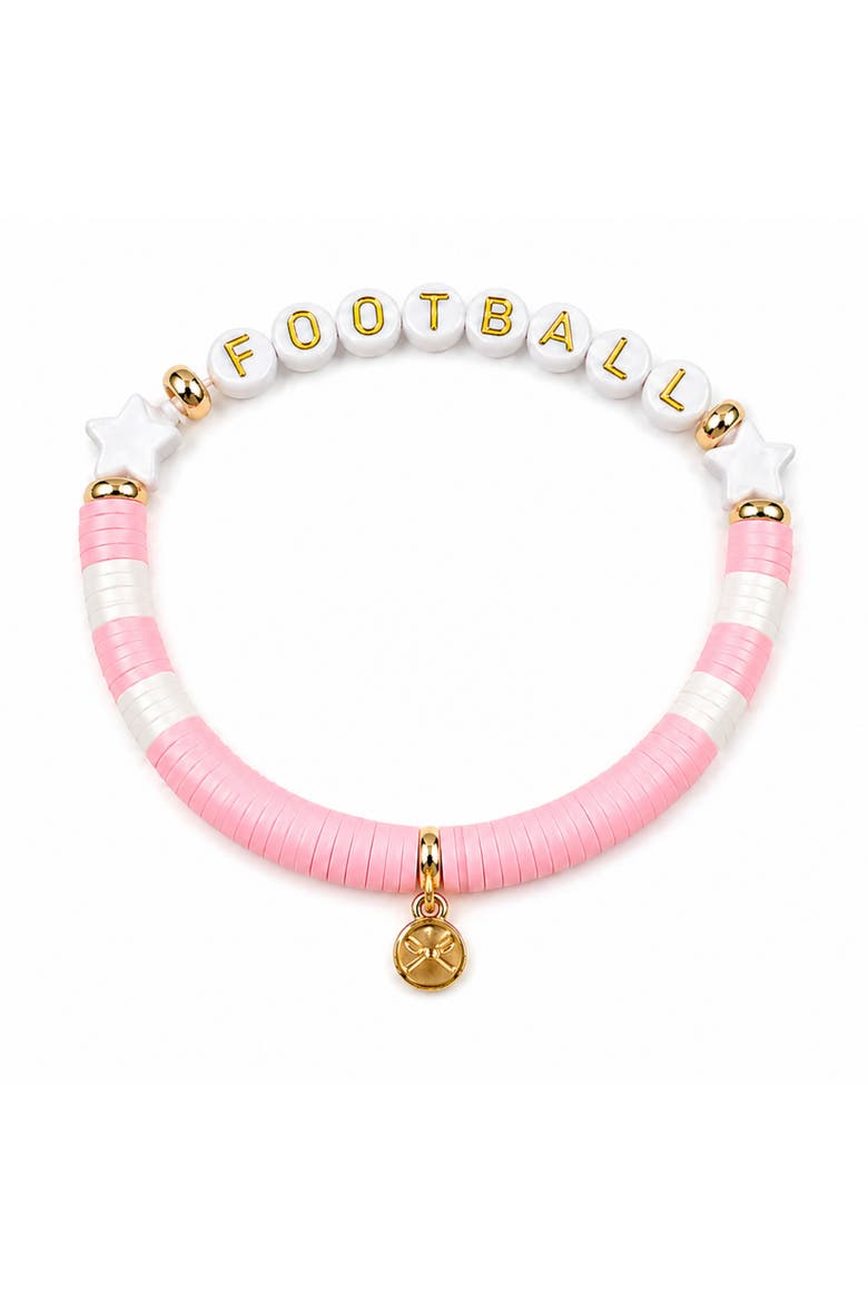 Football Bracelet, Main, color, Pink/White