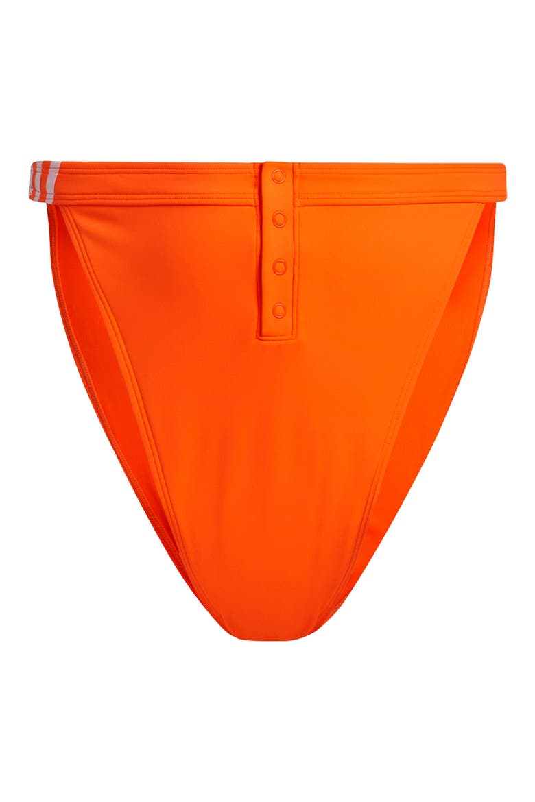 High Cut Bikini Bottoms, Alternate, color, SOLAR ORANGE/ WHITE