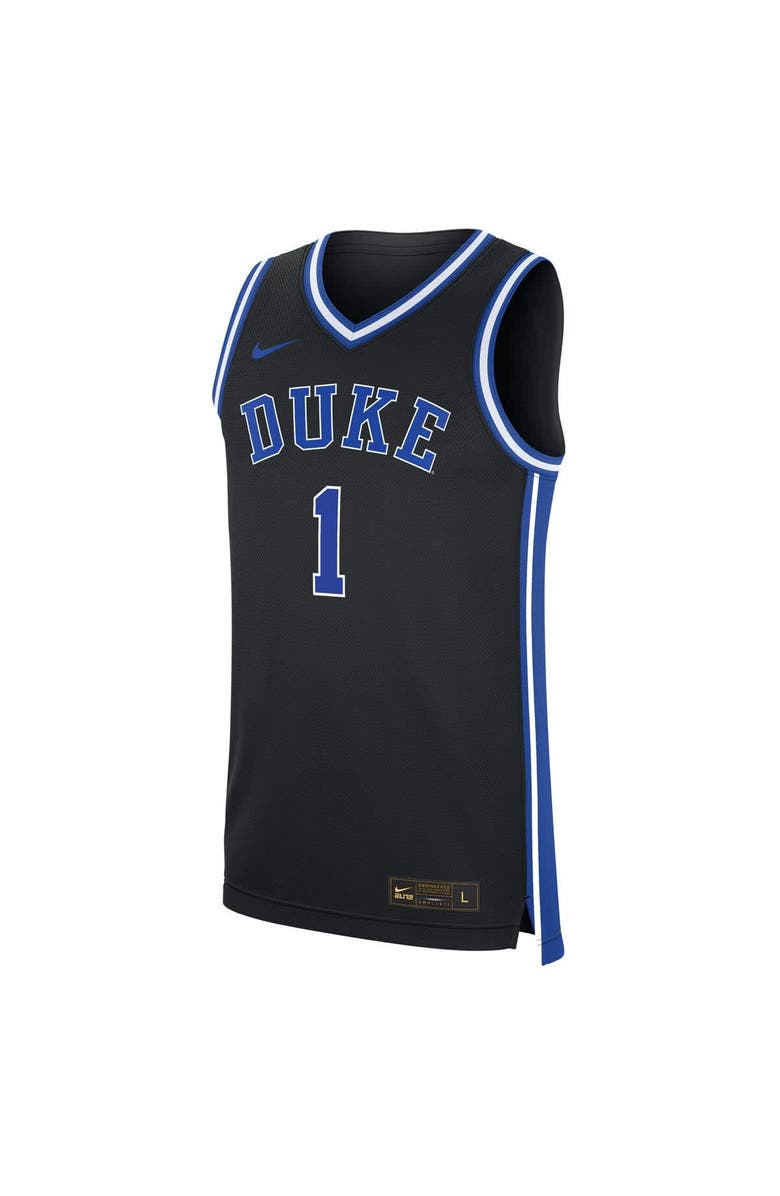 Nike Men
s Nike #1 Black Duke Blue Devils Alternate Replica Jersey, Alternate, color, Black