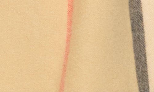 Burberry Wide Cross Stitch Ekd Check Cashmere Scarf In Neutral