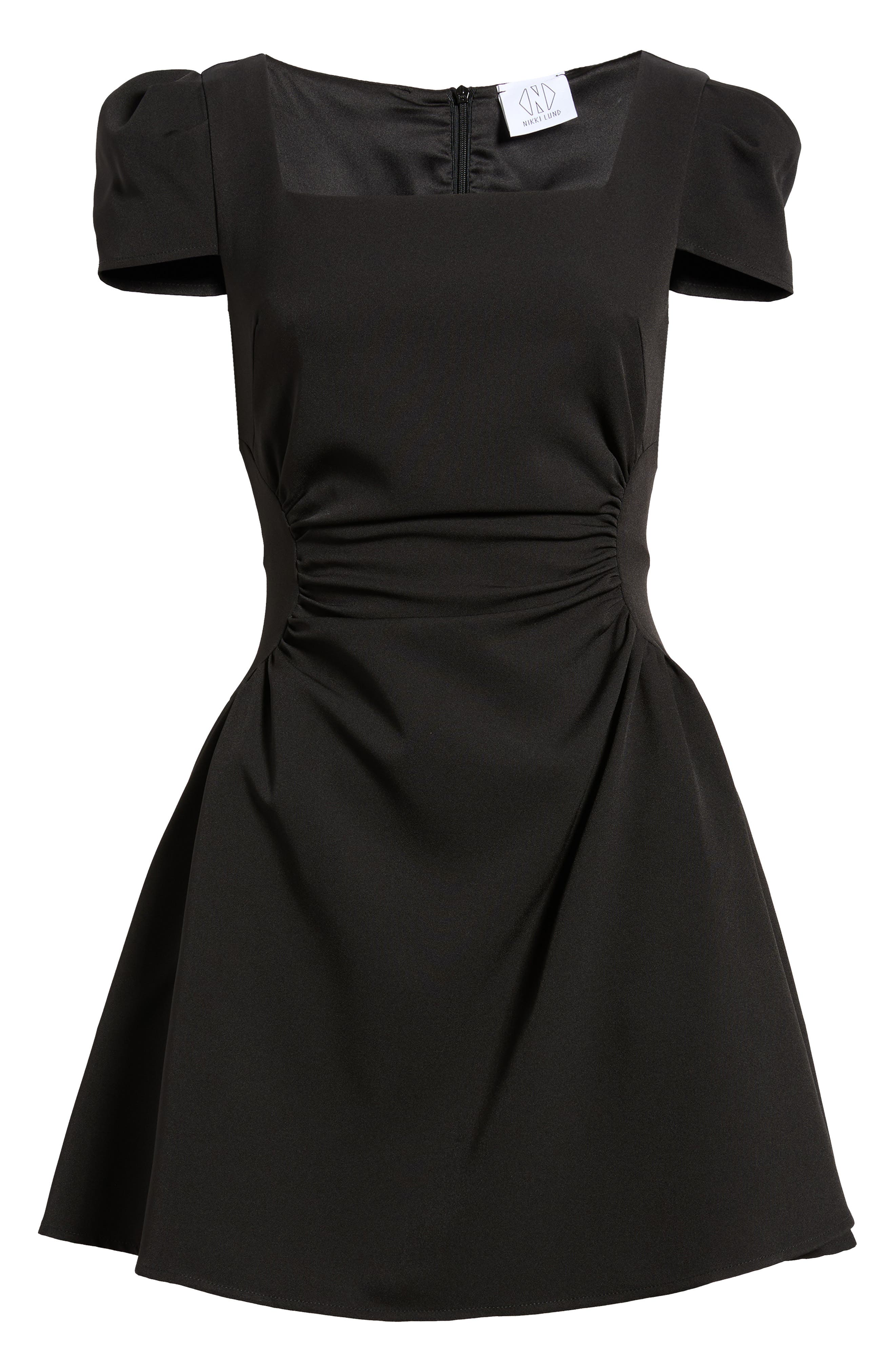 Tilly Ruched Puff Sleeve Flare Dress