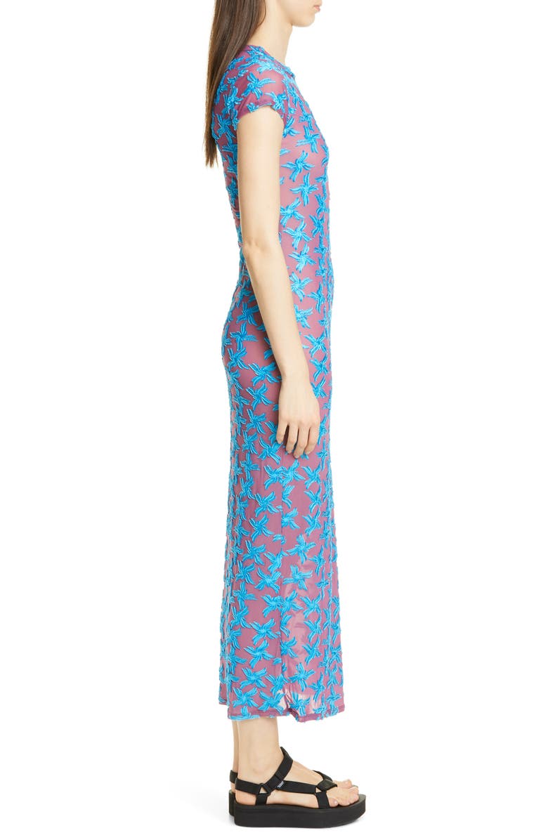 Eckhaus Latta Shrunk Floral Burnout Dress, Alternate, color,