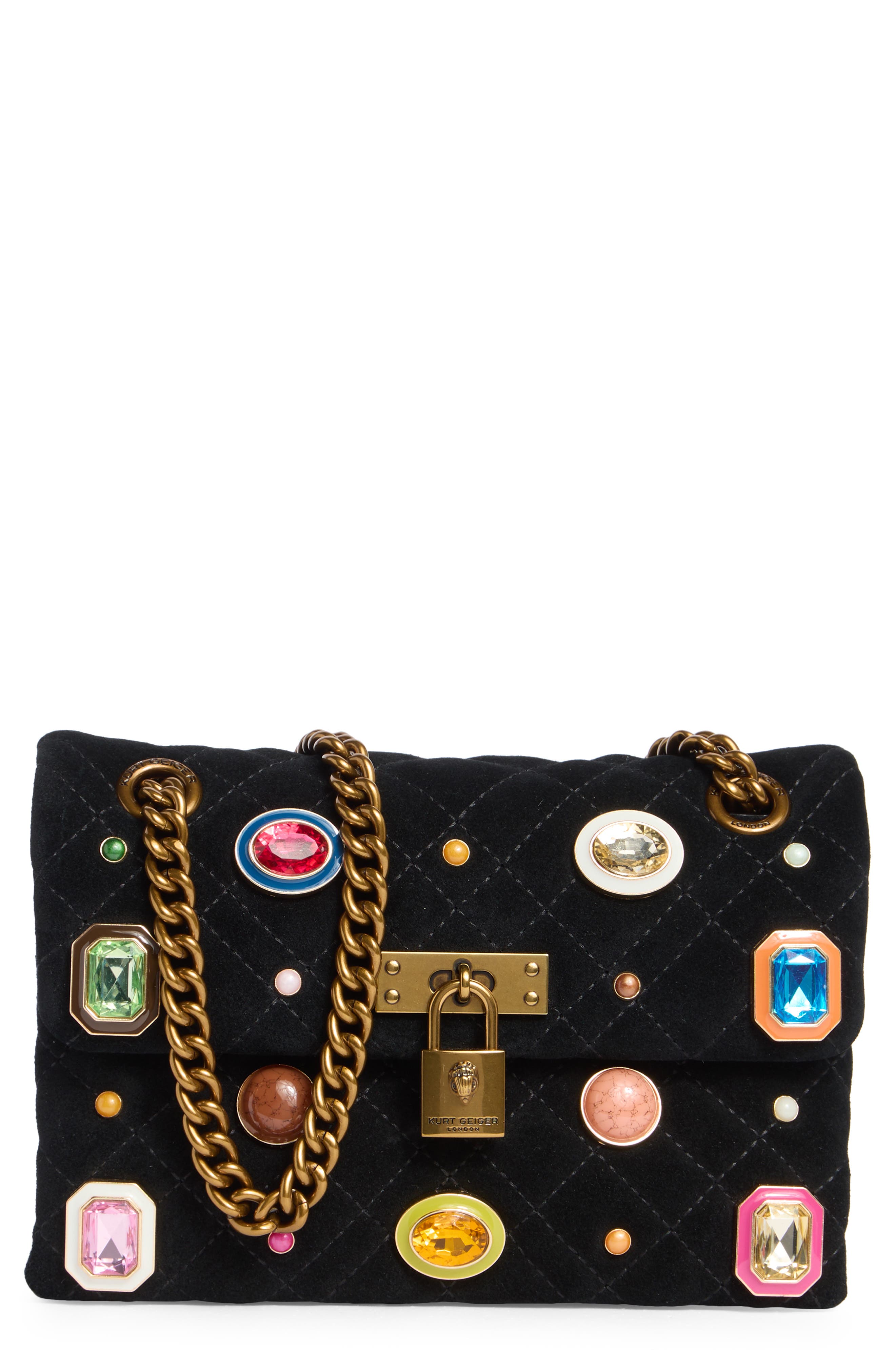 Kurt Geiger London Mini Brixton Gems Convertible Shoulder Bag, Main, color, 