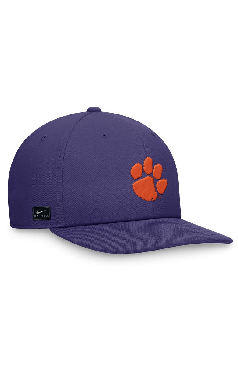 Nike Men's Nike Purple Clemson Tigers On-Field Pro Bill Snapback Hat, Alternate, color, Purple