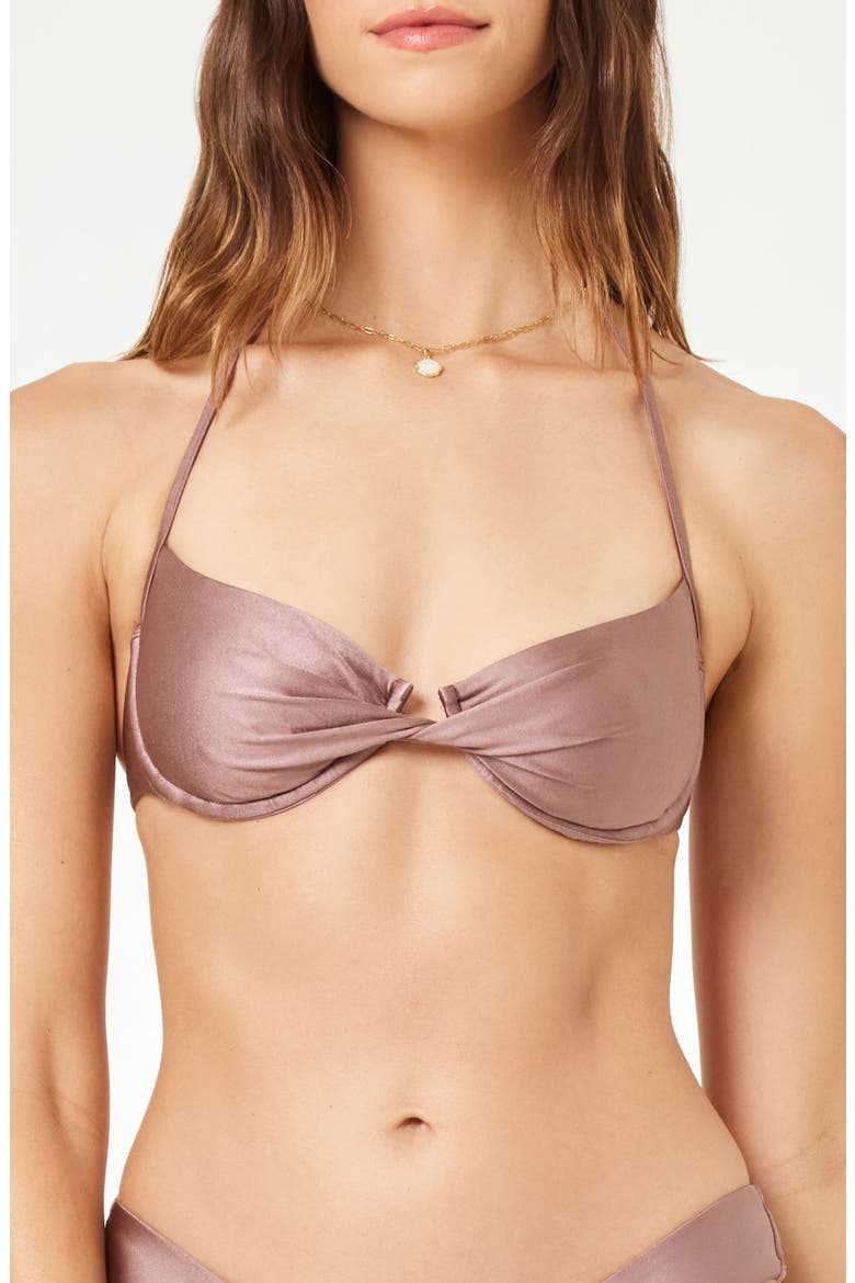 Toni Underwire Bikini Top, Main, color, SMOKY QUARTZ