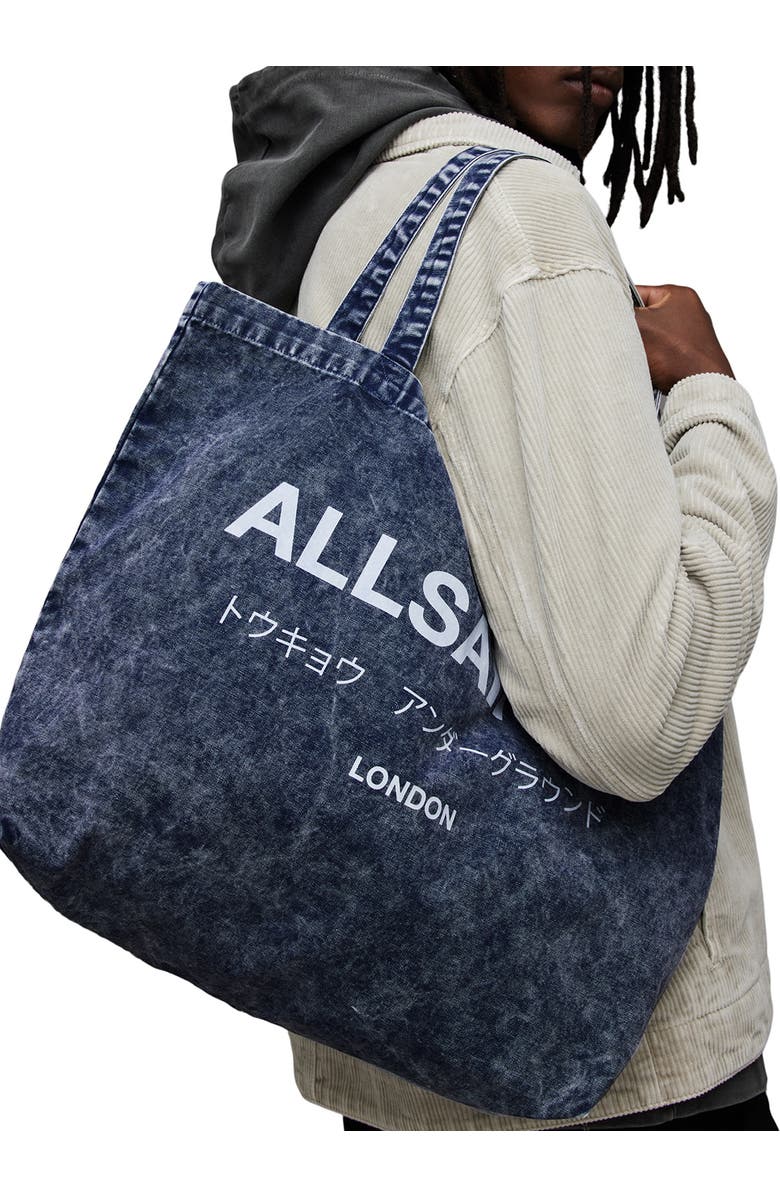 AllSaints Underground ACI Denim Tote, Alternate, color,