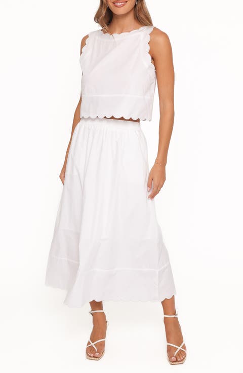 Heather Cotton Maxi Skirt Set