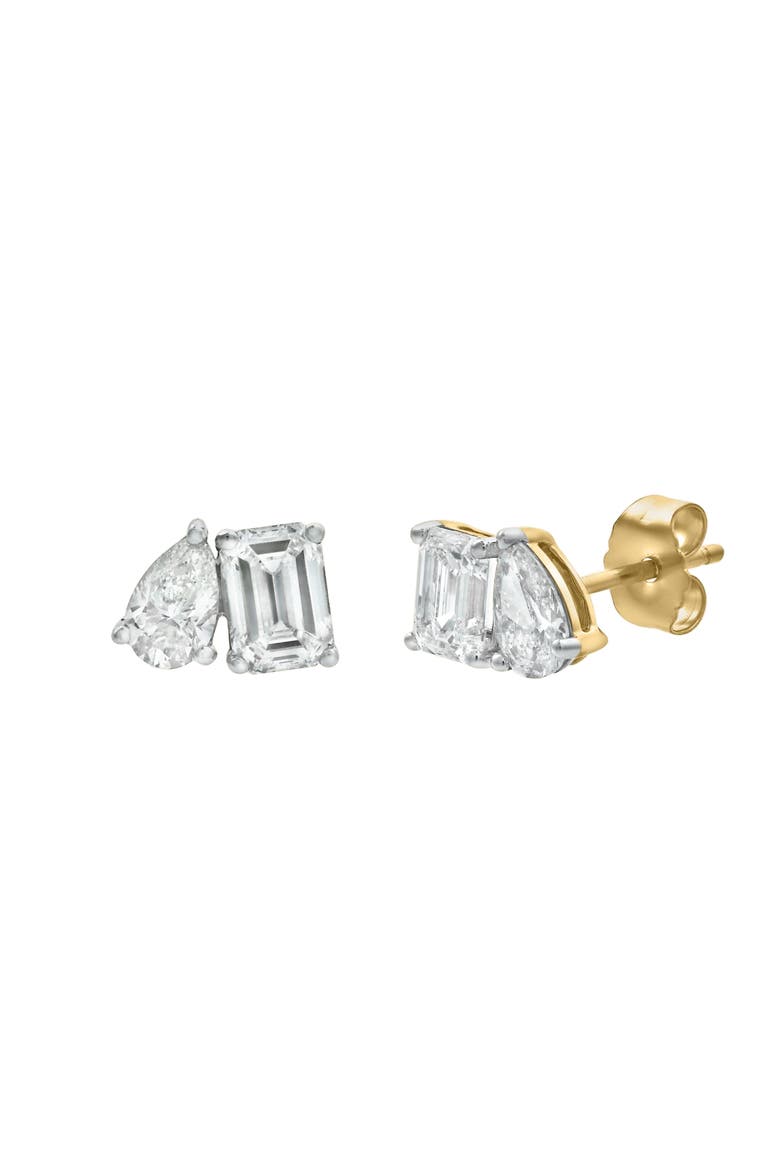 Valessa 14K Gold 1.75 Ct Lab Grown Diamond Toi Et Moi Earrings, Main, color, 14K Yellow Gold