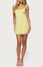 EDIKTED Stephanie Lace Minidress