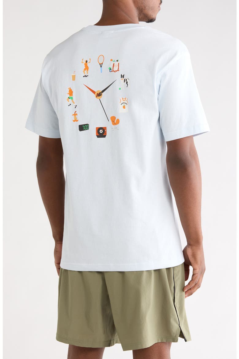 Clock Graphic T-Shirt, Alternate, color, ICE BLUE