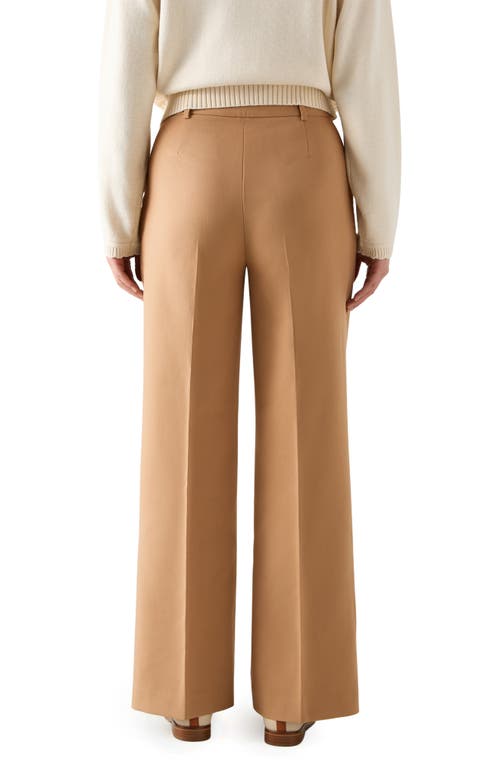 Lk Bennett Julia Wide Leg Trousers In Brown