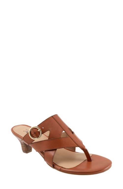 Trotters Nikki Kitten Heel Flip Flop In Luggage