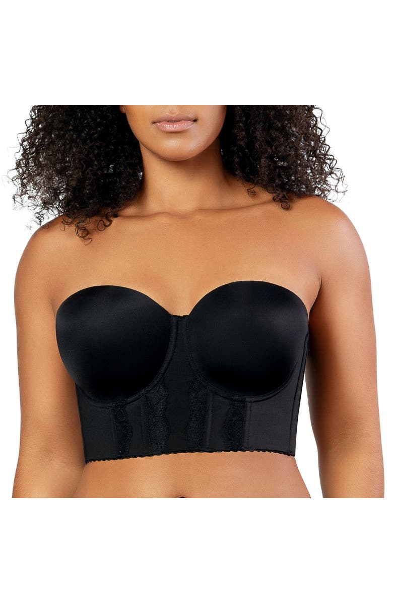 Parfait Elissa Full Busted Strapless Bustier, Main, color, Black