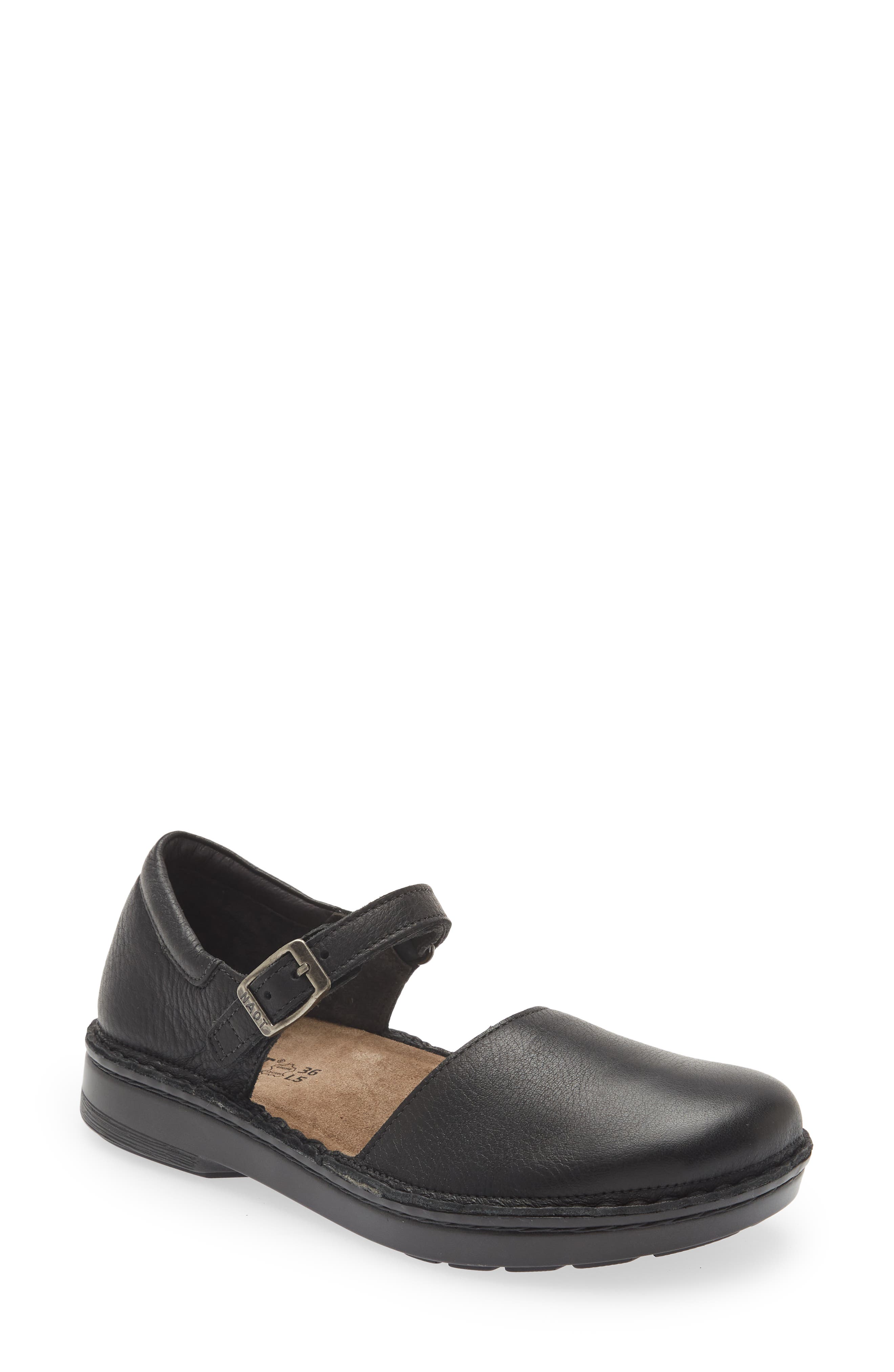 Naot Catania Mary Jane Flat, Main, color, Soft Black Leather