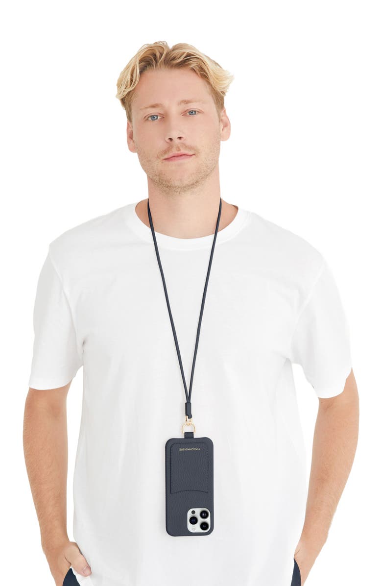 MAISON de SABRÉ Sling Phone Case, Alternate, color, Black Caviar