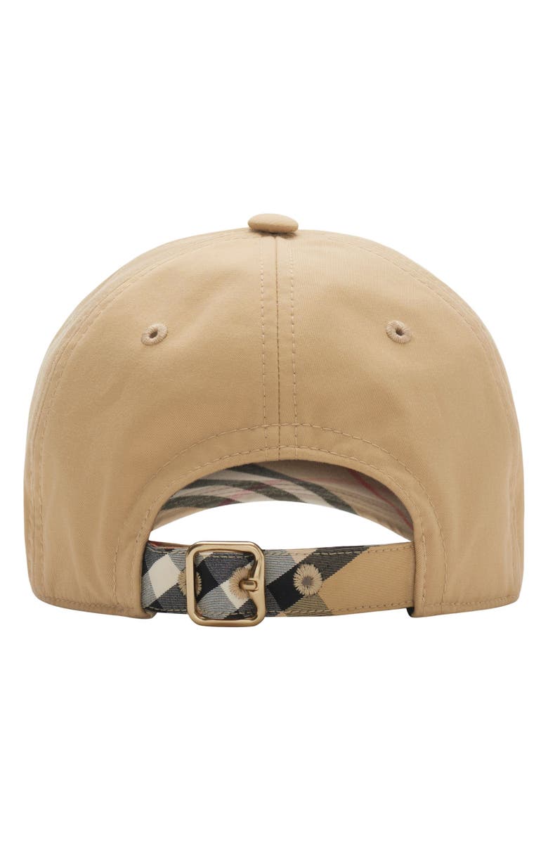Burberry Equestrian Knight Design Cotton Gabardine Baseball Cap, Alternate, color, Flax/ Sand