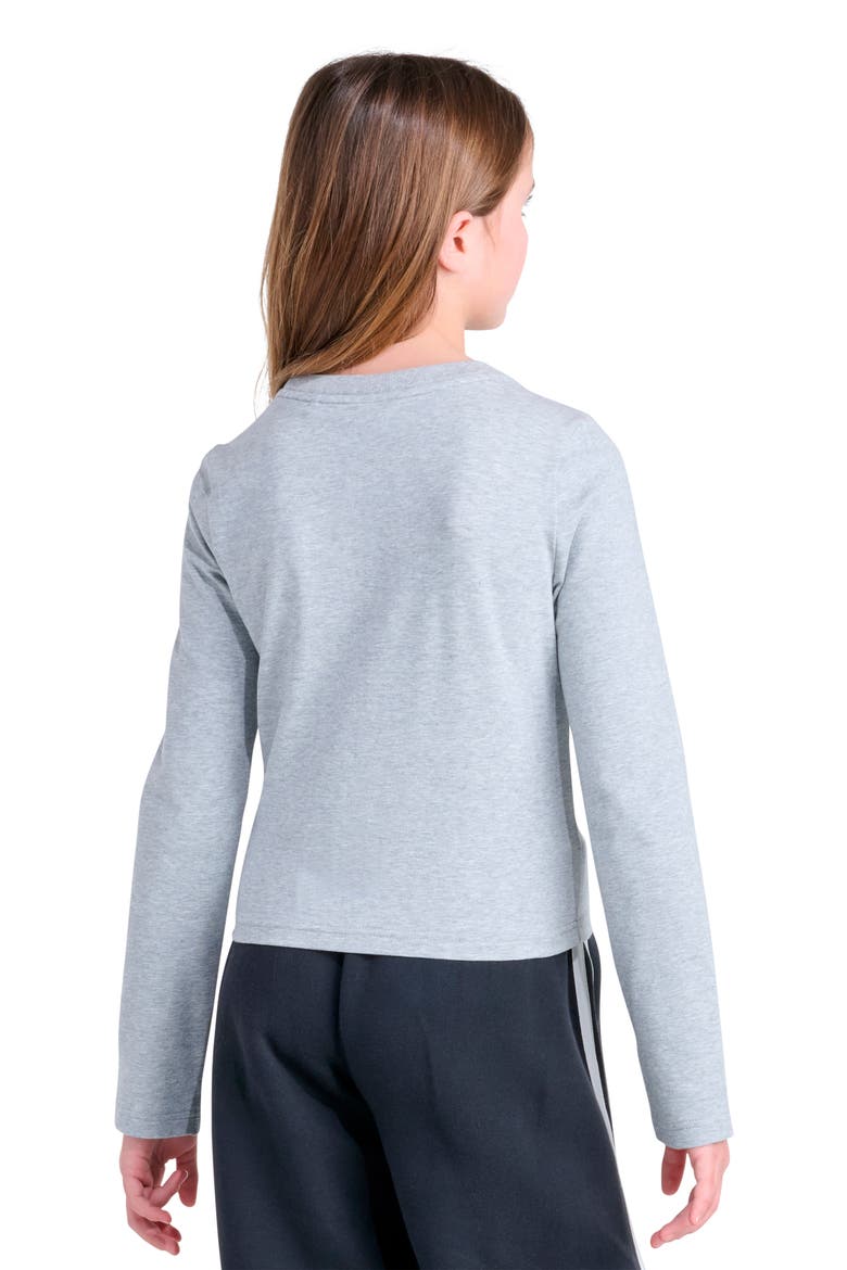 Kids' Logo Detail Sweatshirt, Alternate, color, GREY HEATHER