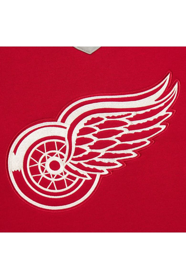 Men's Red Detroit Red Wings Heritage Lace-Up Pullover Sweatshirt, Main, color, Red