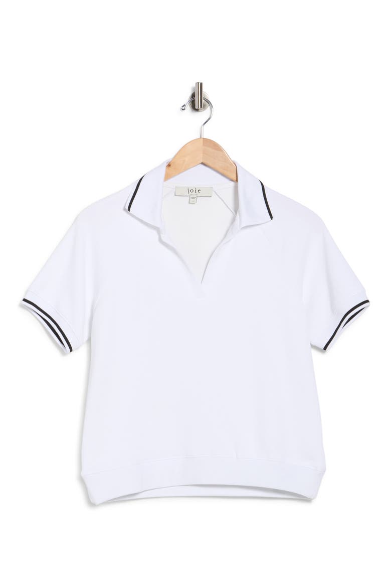 Contrast Stripe Polo, Alternate, color, WHITE/ BLACK