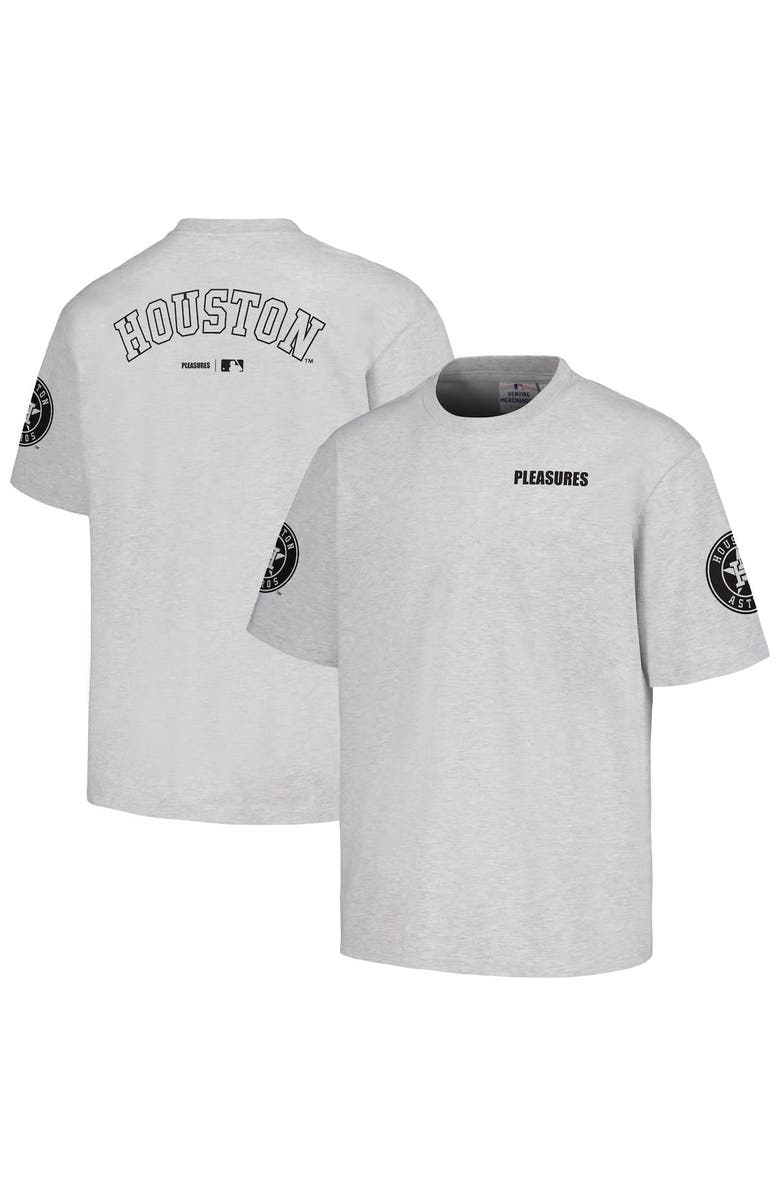 PLEASURES Men's PLEASURES Gray Houston Astros Team T-Shirt, Main, color, Gray