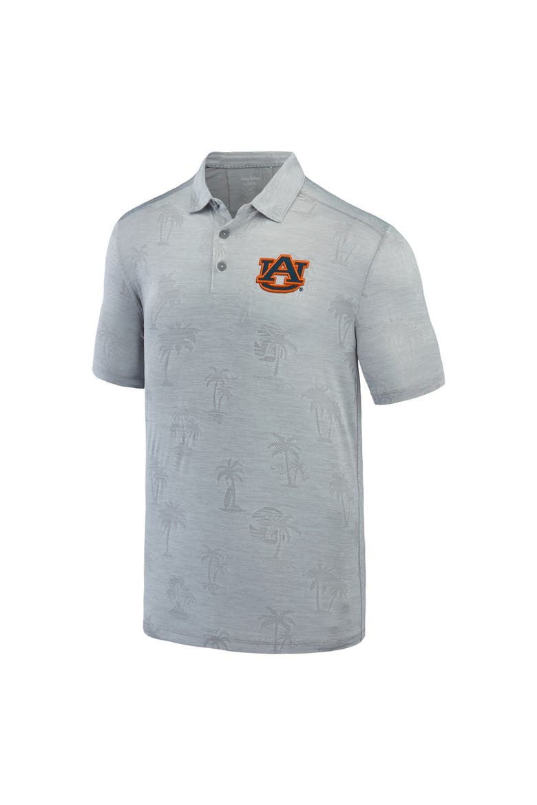 Men's Tommy Bahama Gray Auburn Tigers Sport Palm Coast Palmera IslandZone Polo, Alternate, color, Gray