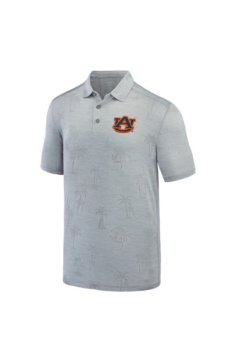 Tommy Bahama Men's Tommy Bahama Gray Auburn Tigers Sport Palm Coast Palmera IslandZone Polo, Alternate, color, 