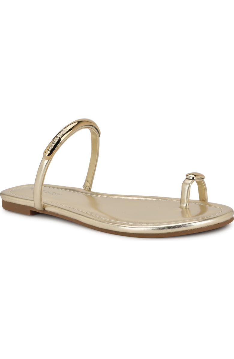 Nine West Balon Slide Sandal, Main, color, Gold