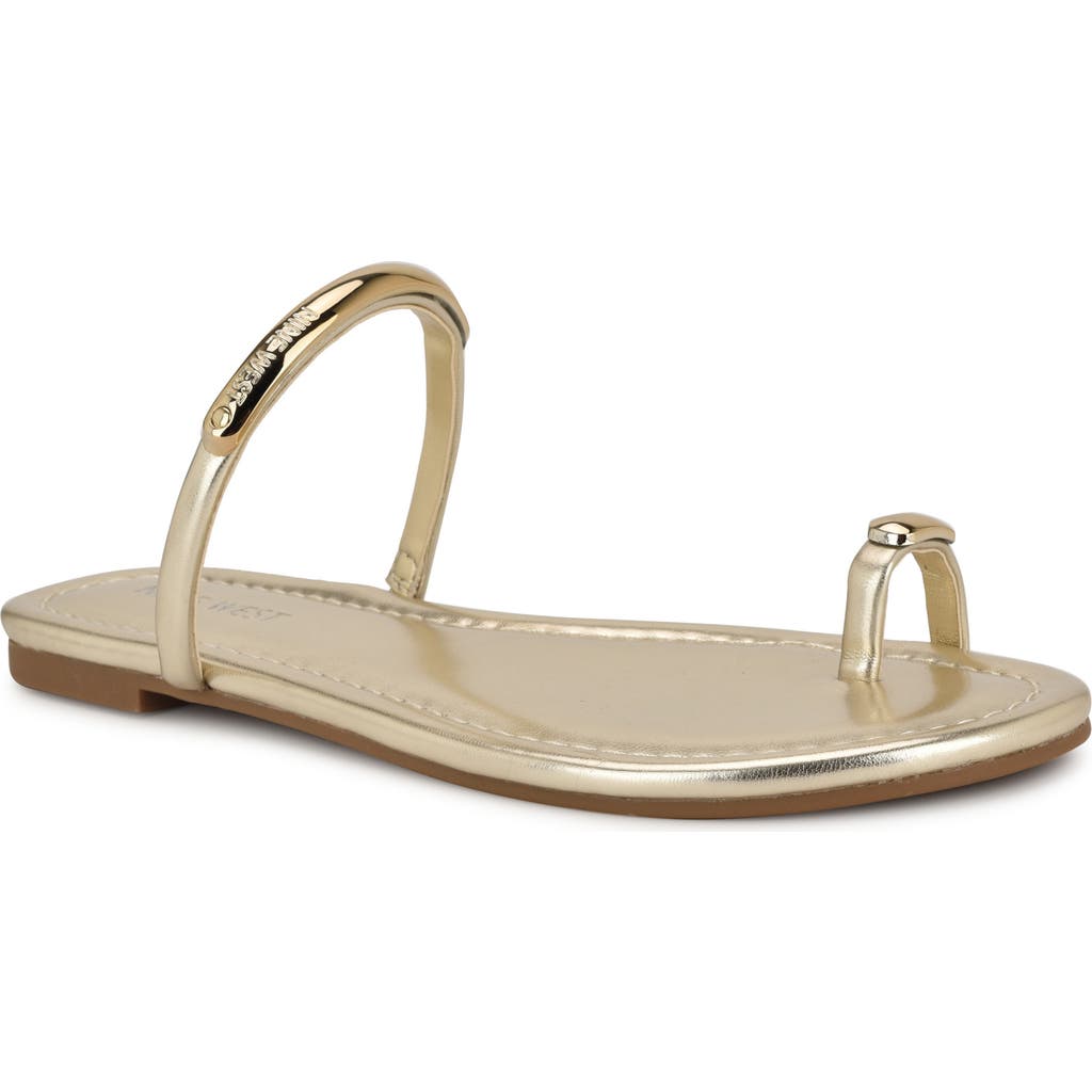 Nine West Balon Slide Sandal In Gold