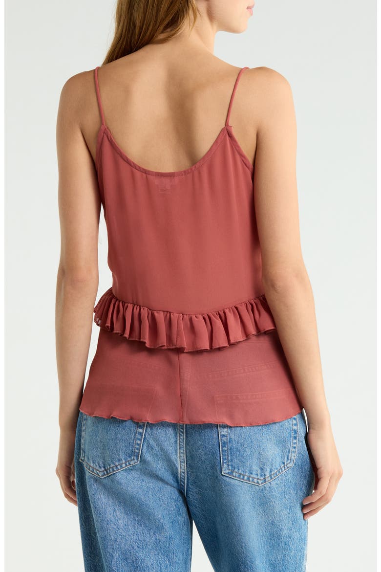 Ruffled Trim Camisole, Alternate, color, MARSALA