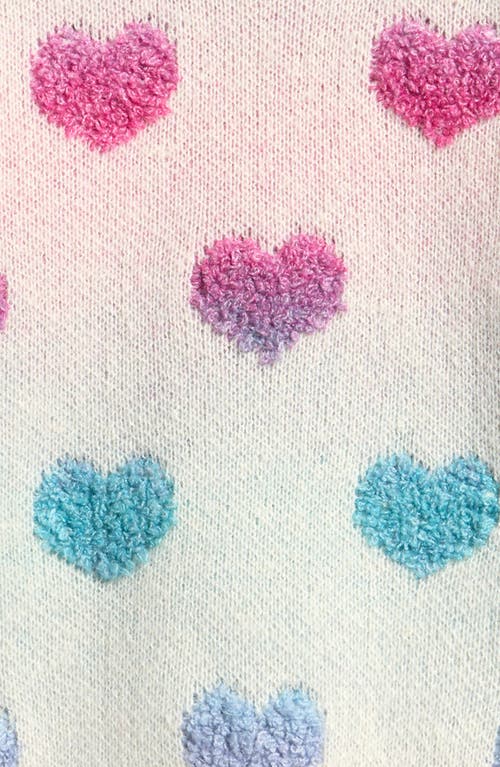 Ava & Yelly Kids' Ombré Heart Sweater In Multi