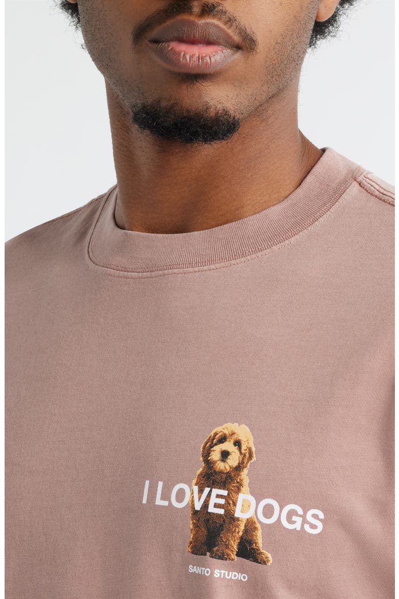 I Love Dogs Graphic T-Shirt, Alternate, color, BRICK