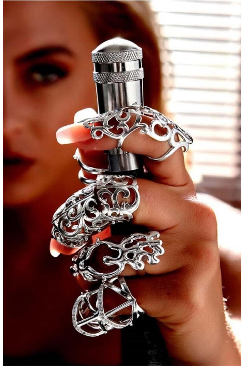 Elements Full Armour Ring, Alternate, color, Sterling Silver