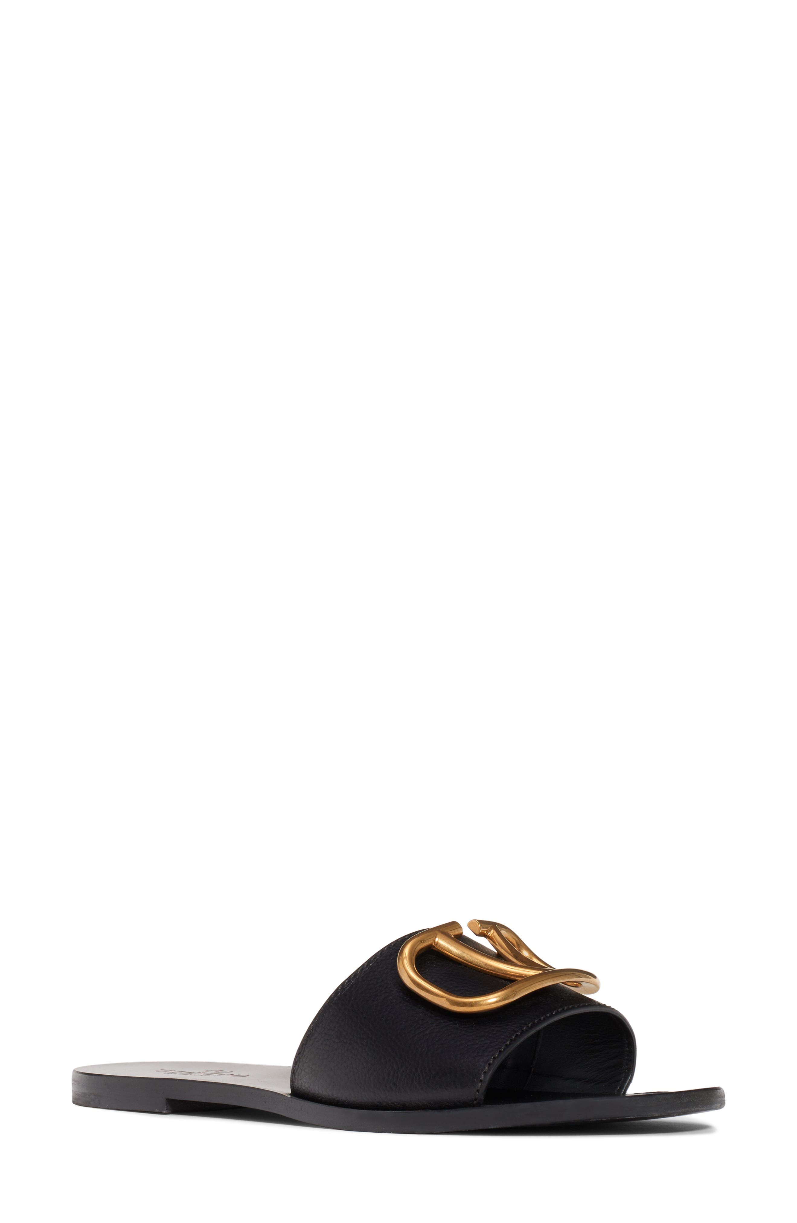 Valentino Garavani Brooch Slide Sandal, Main, color, 